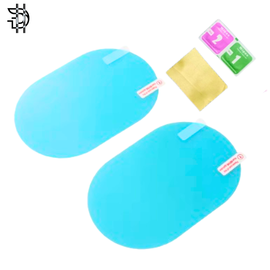 2Pcs Anti Fog Car Rearview Mirror Protective Film | Rainproof Scratch Resistant Nano Coating for All Cars