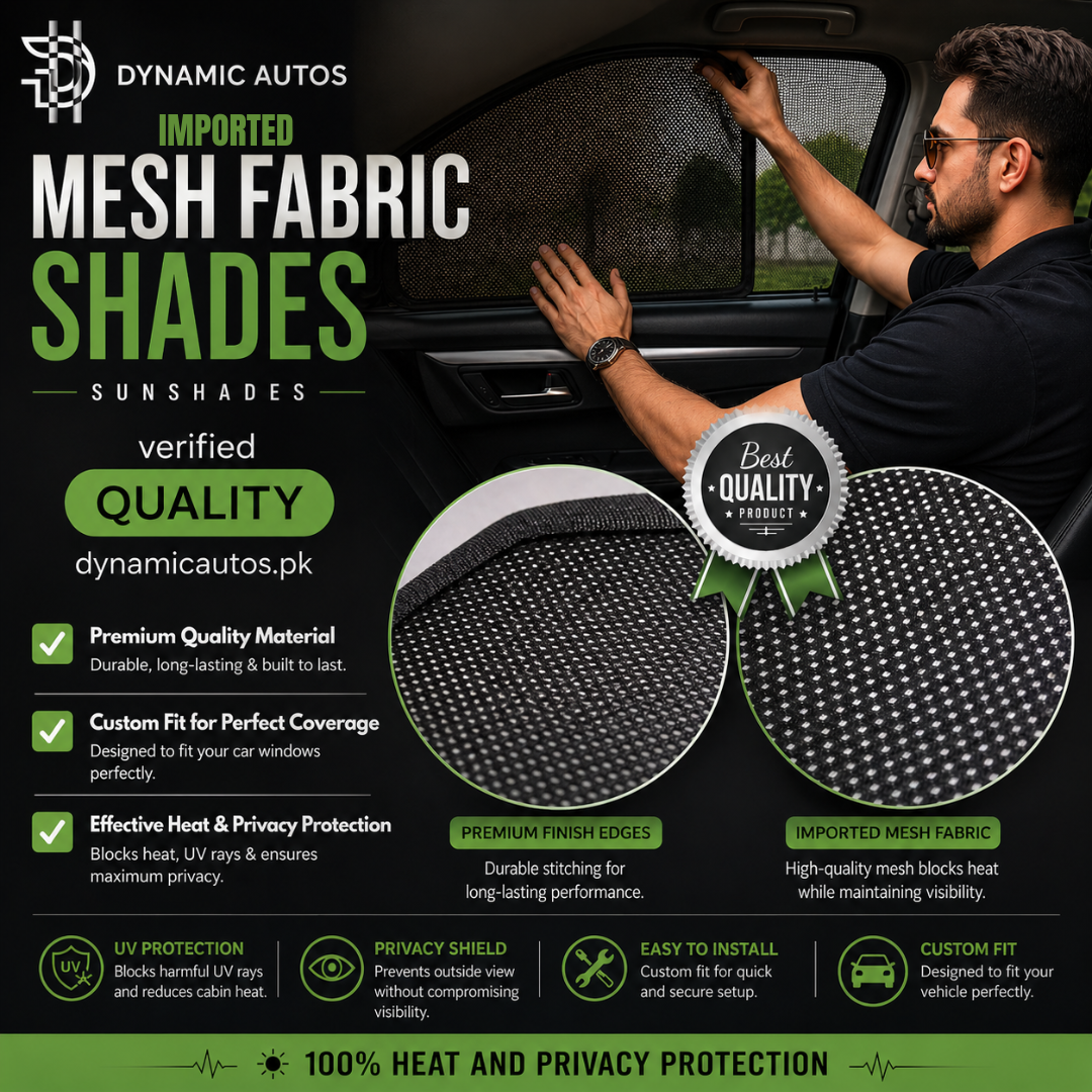 MG ZS EV New Model 2023–2026 Facelift Side Sunshades | Custom Fit | Imported Mesh Fabric | 4Pcs Window Shades | Superior UV Protection & Privacy | Premium Quality