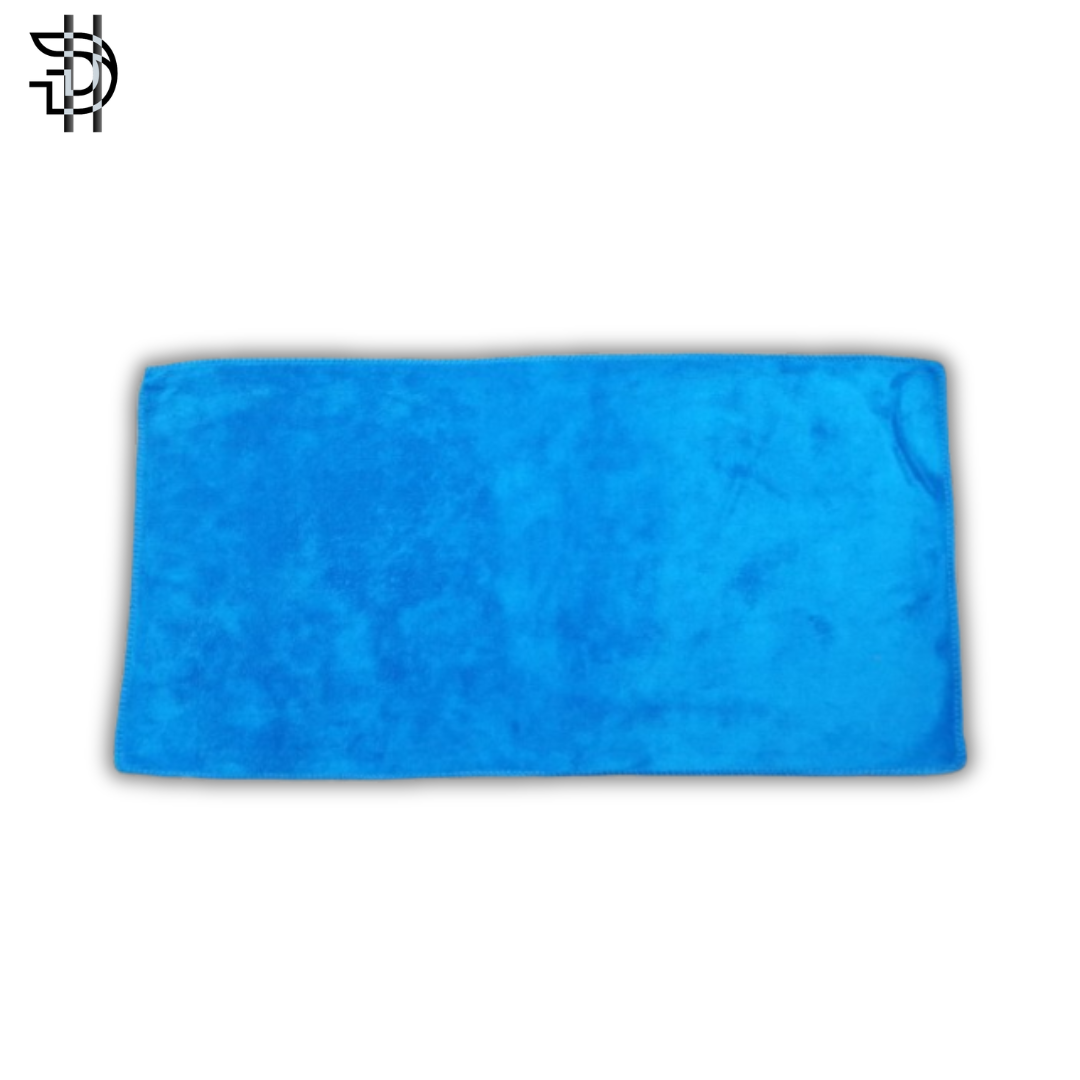 Microfiber Cleaning Cloth for Car, Bike, Kitchen & Home - Pack of 5 | 350 G-S-M Soft Towel 30 x 60 cm | Blue Color