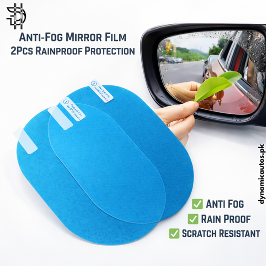 2Pcs Anti Fog Car Rearview Mirror Protective Film | Rainproof Scratch Resistant Nano Coating for All Cars