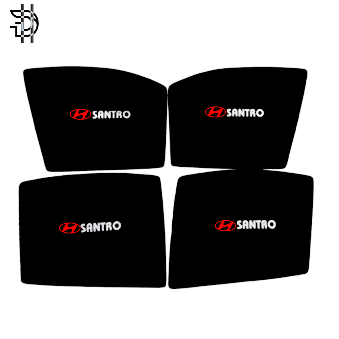 Hyundai Santro Plus Old Model 2000–2002 Side Window Sunshades | Custom Fit | Heat Protection & Privacy – 4Pcs
