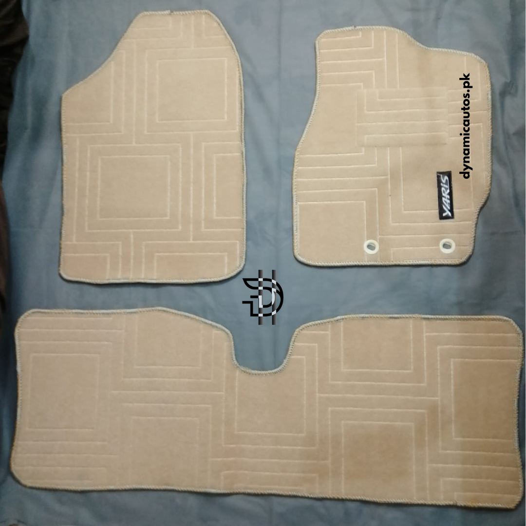 Toyota Yaris New Model 2025-2026 Facelift Carpet Floor Mats | Custom Fit | Anti-Slip | Premium Quality | Yaris Genuine Fitting Car Floor Mats | 3Pcs Set | Black or Beige Color Available