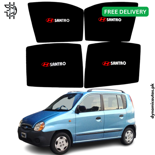Hyundai Santro Plus Old Model 2000–2002 Side Window Sunshades | Custom Fit | Heat Protection & Privacy – 4Pcs