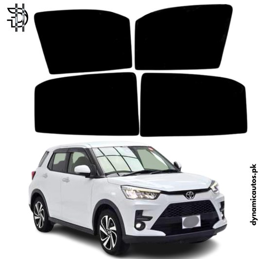 Toyota Raize 2019–2026 Side Window Sunshades | Custom Fit Heat & Privacy Protection – 4Pcs Set