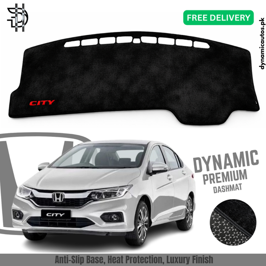 Honda City New Model 2021–2026 Velvet Dashboard Carpet | Custom Fit | Anti-Slip | Imported Soft Velvet Dash Mat | Premium Quality