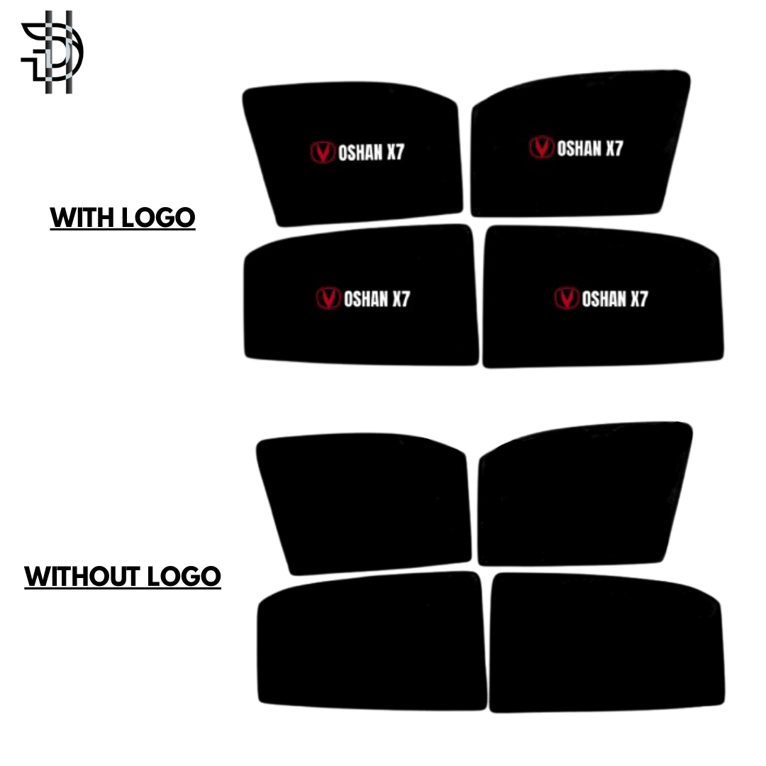 Changan Oshan X7 Model 2022–2026 Side Window Sunshades | With Logo / Without Logo | Custom Fit | Heat & Privacy Protection | 4Pcs