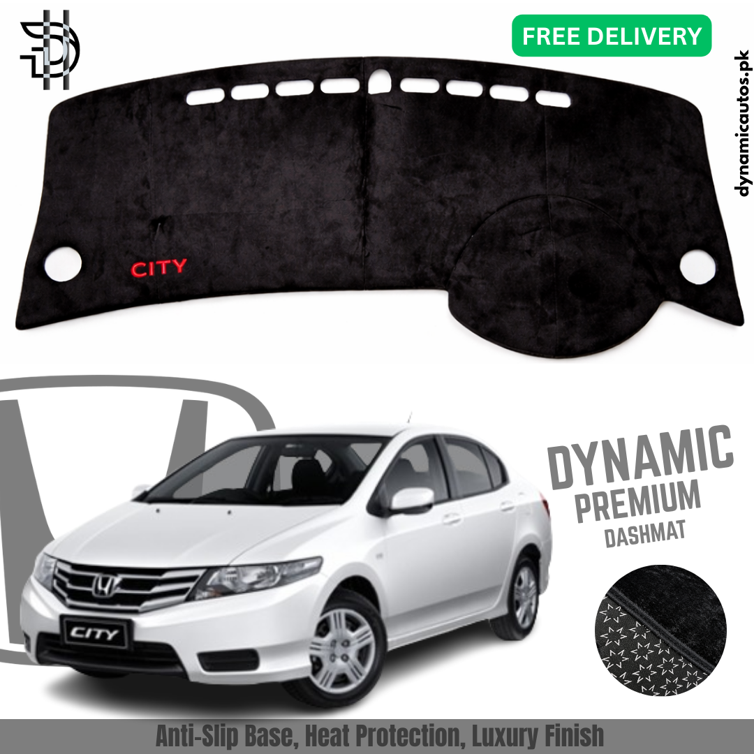 Honda City 2009–2021 Model Velvet Dashboard Carpet | Custom Fit | Anti-Slip | Imported Soft Velvet Dash Mat | Premium Quality