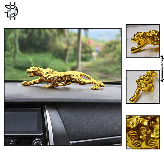 Golden Leopard For Car Interior Dashboard Decor | Premium Quality | Attractive & Stylish Design | Home Decoration | 1Pcs