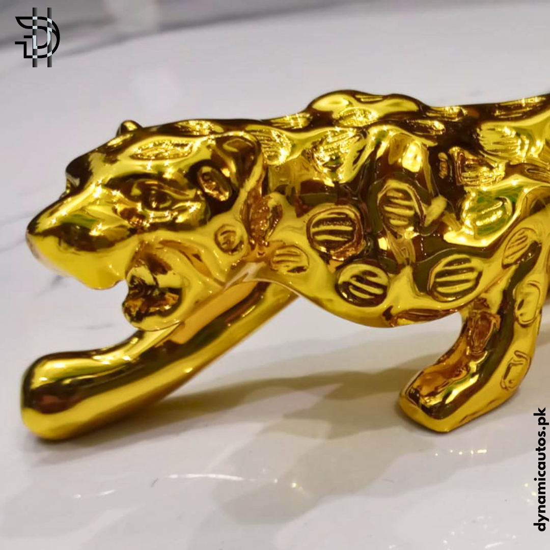 Golden Leopard For Car Interior Dashboard Decor | Premium Quality | Attractive & Stylish Design | Home Decoration | 1Pcs