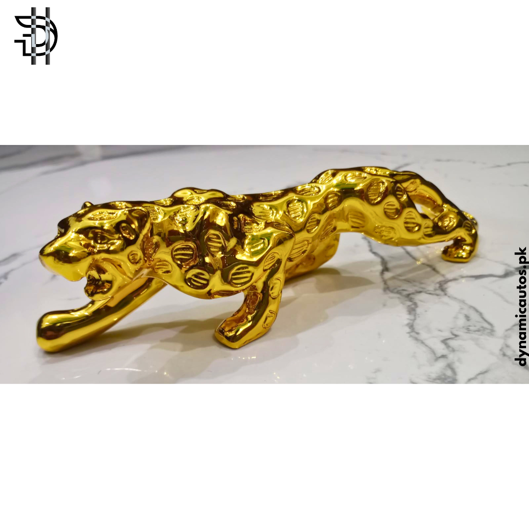 Golden Leopard For Car Interior Dashboard Decor | Premium Quality | Attractive & Stylish Design | Home Decoration | 1Pcs