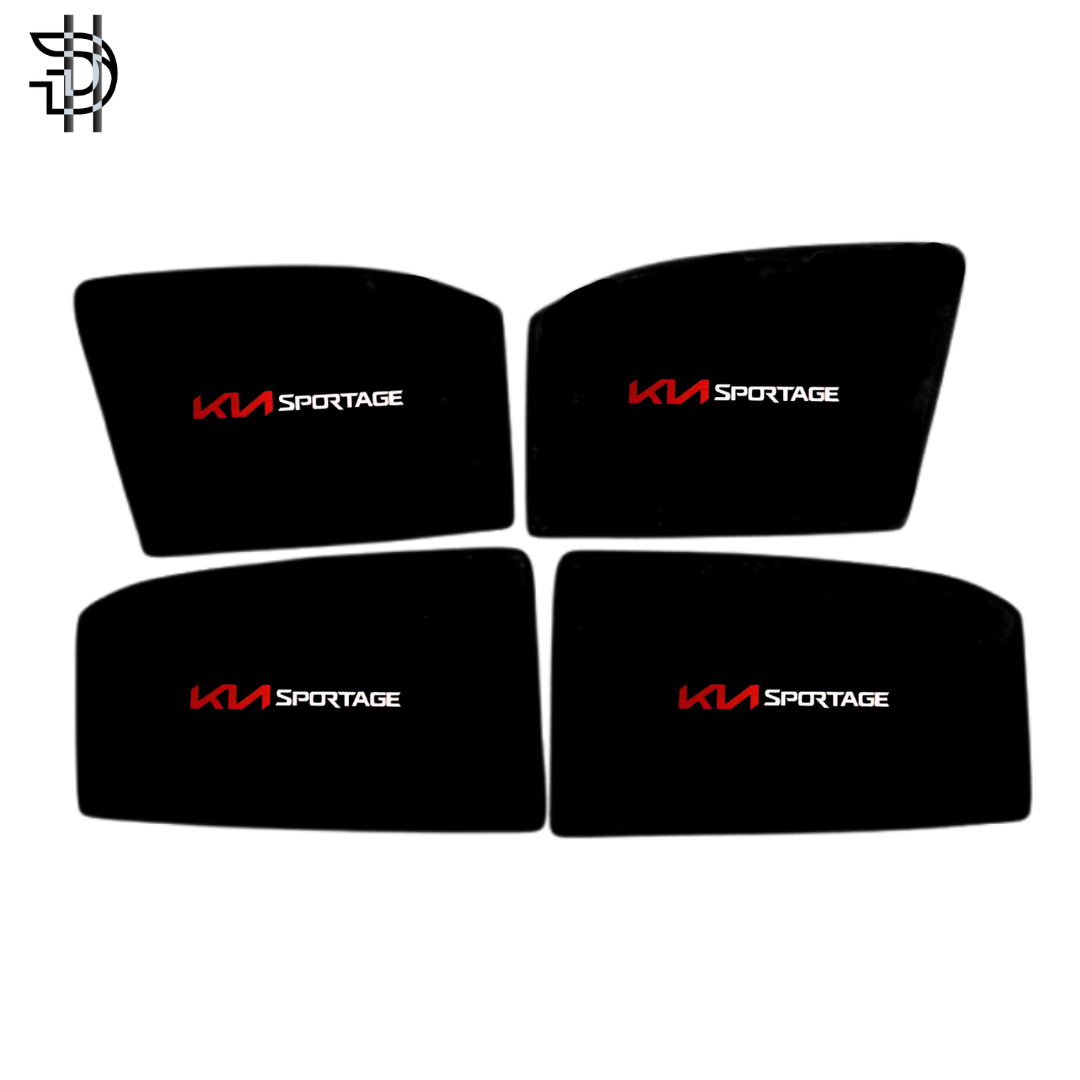 Kia Sportage 2025–2026 New Model Side Window Sunshades With Logo | Custom Fit | Heat Protection & Privacy | 4Pcs Set
