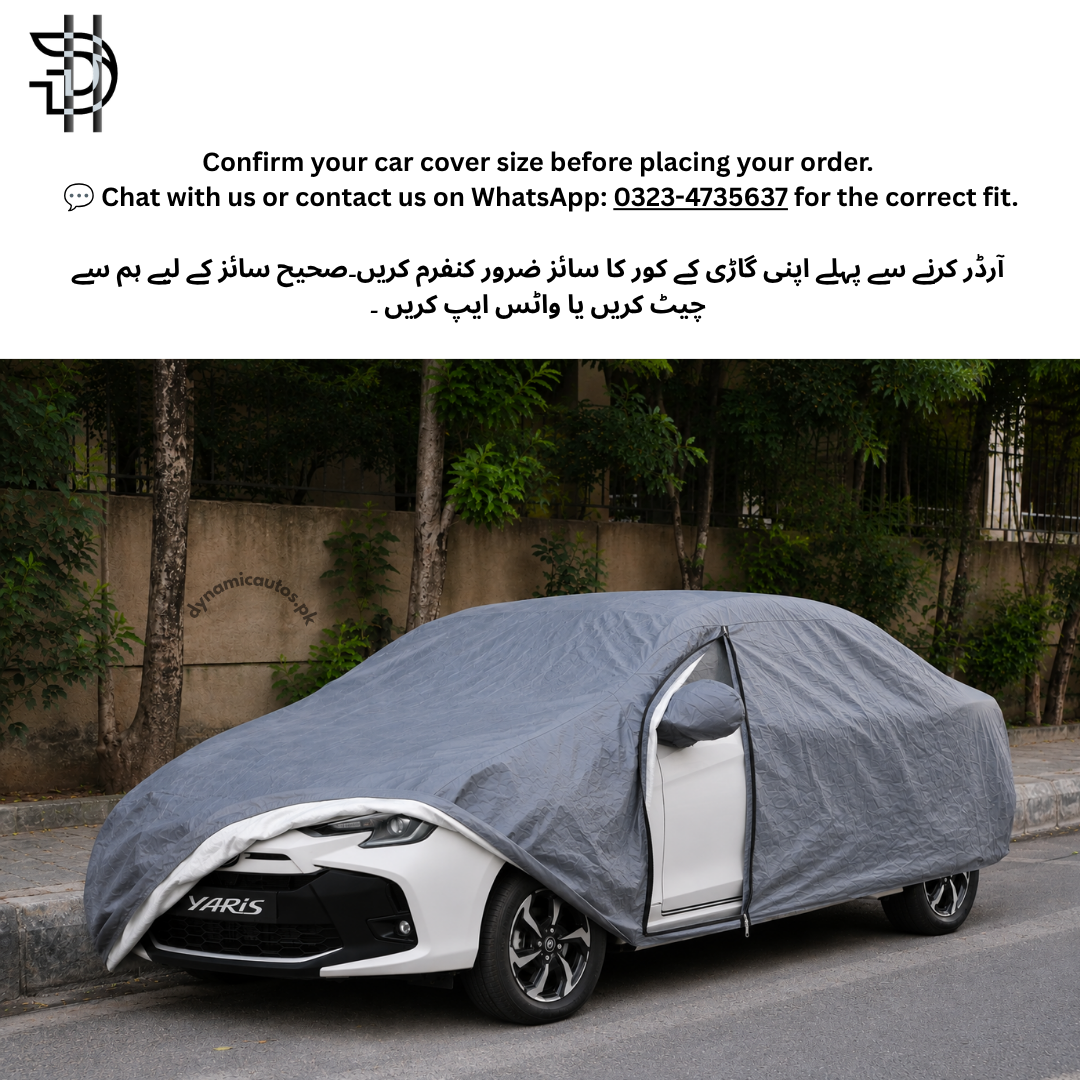 Car Top Cover | Non Woven WaterProof Full Body Cover | Scratch and Dust Protection | PVC With Cotton Fabric Car Cover | Premium Quality | Small, Medium, Large, XL, XXL Size Available