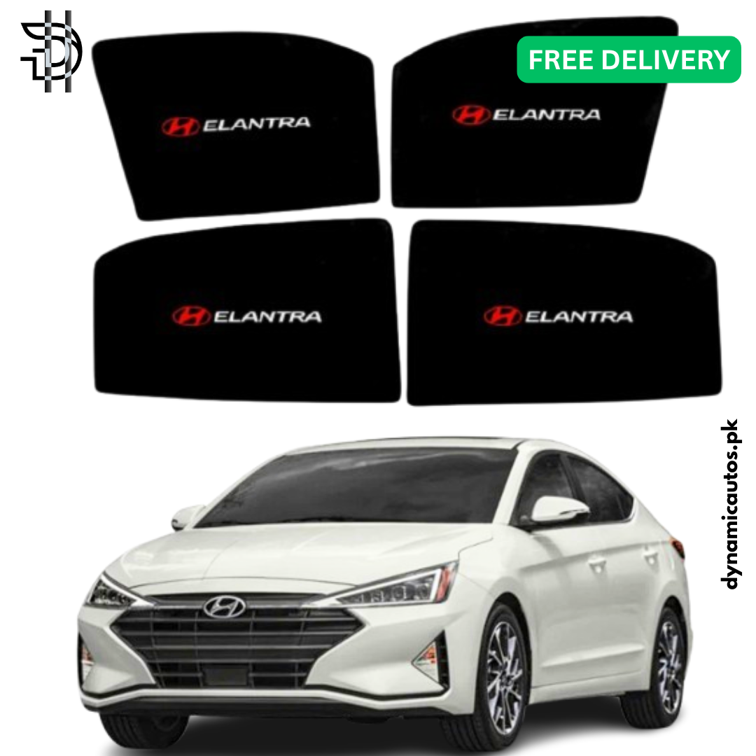 Hyundai Elantra 2021–2024 Side Window Sunshades | Custom Fit – 4Pcs Set | Heat Protection & Privacy