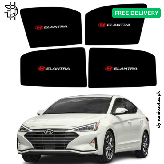 Hyundai Elantra 2021–2024 Side Window Sunshades | Custom Fit – 4Pcs Set | Heat Protection & Privacy