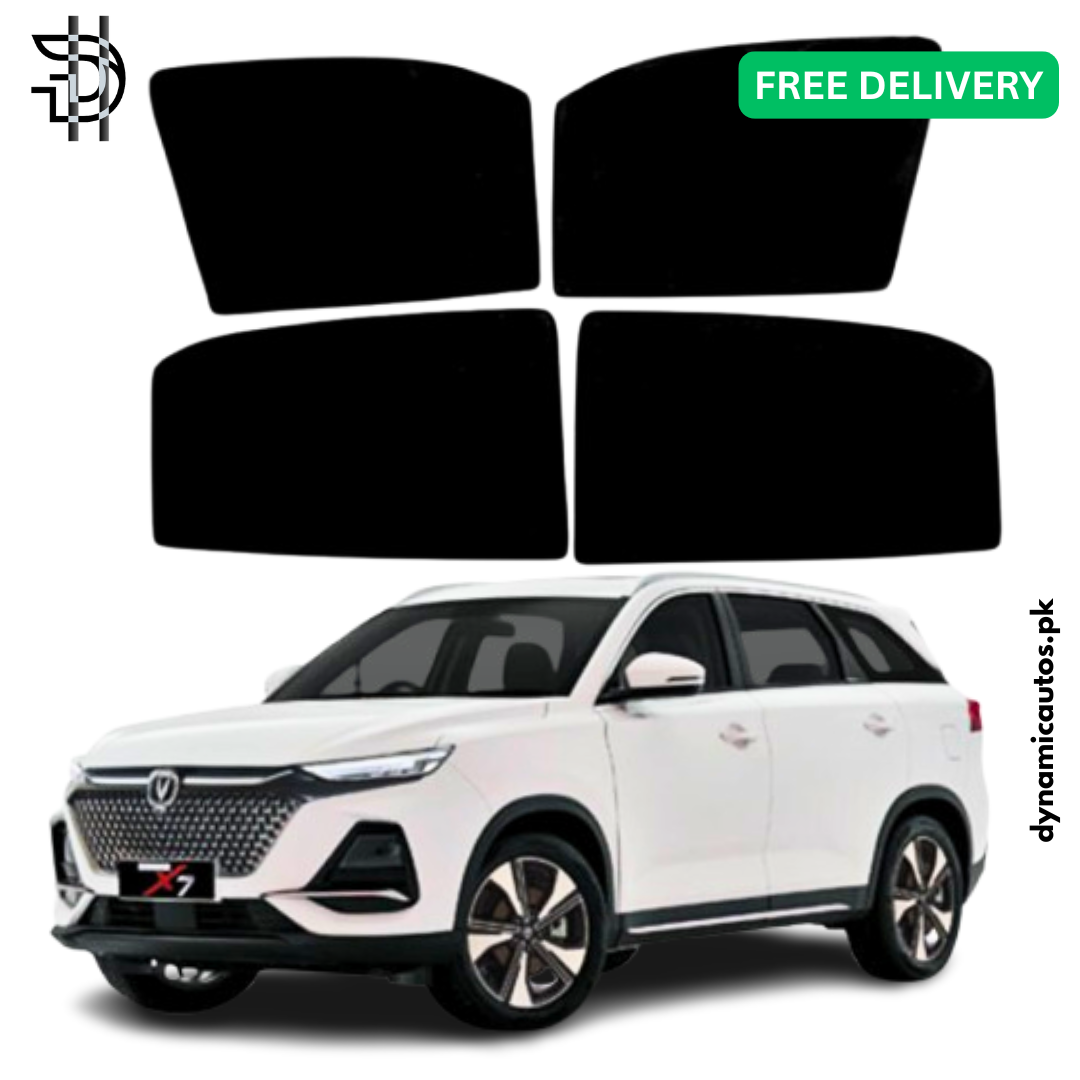 Changan Oshan X7 Side Window Sunshades | Model 2022–2025 | Custom Fit | Heat Protection & Privacy | 4pcs Set