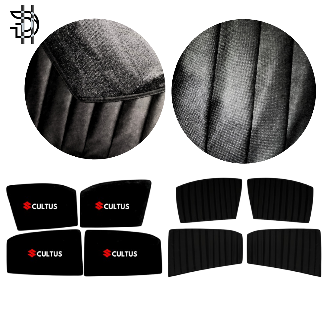 Suzuki Cultus New Model Double Layer Sunshades 2017–2024 | 4pcs Car Window Shades Pakistan