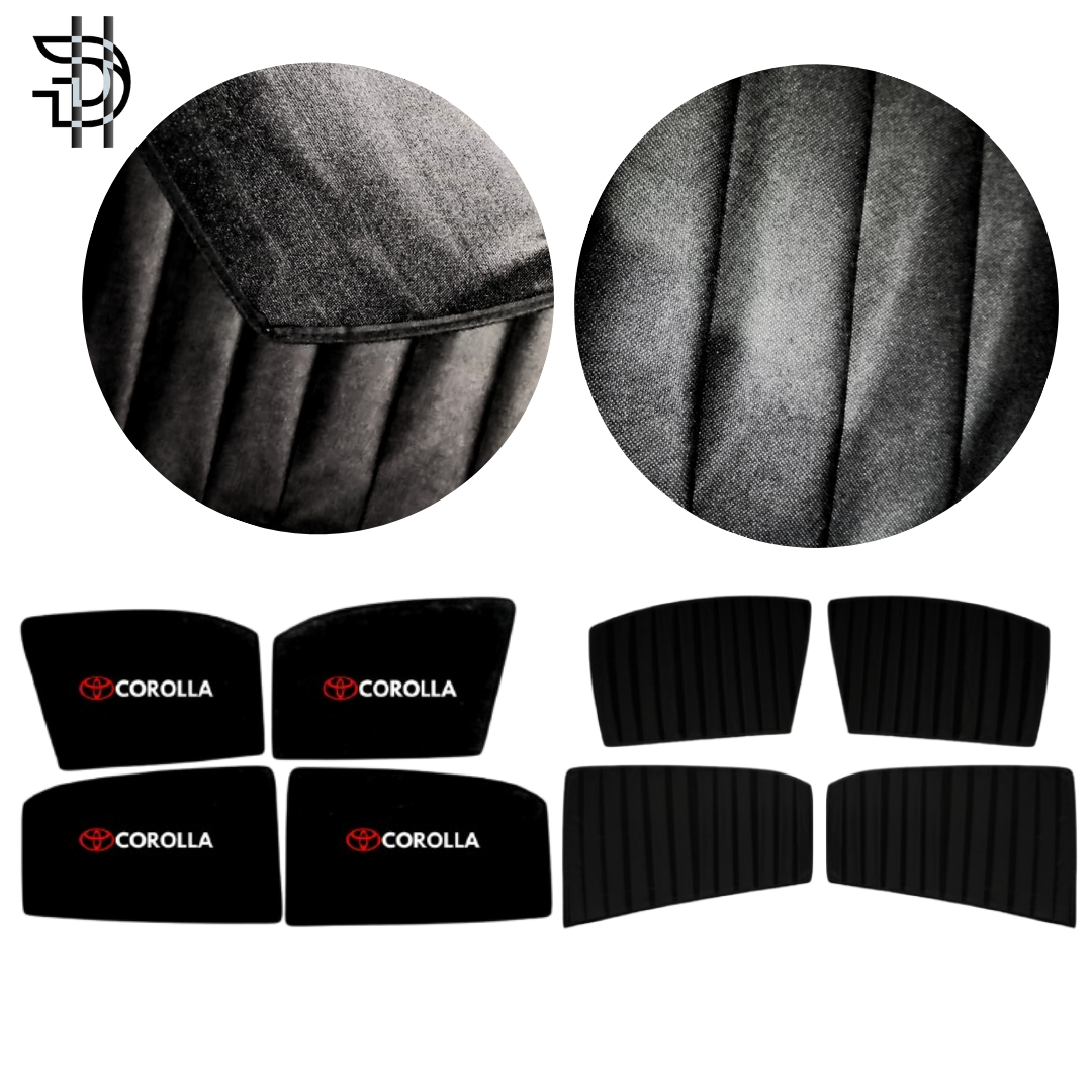 Toyota Corolla New Model 2014–2015 Double Layer Sunshades | Custom Fit – 4pcs Set