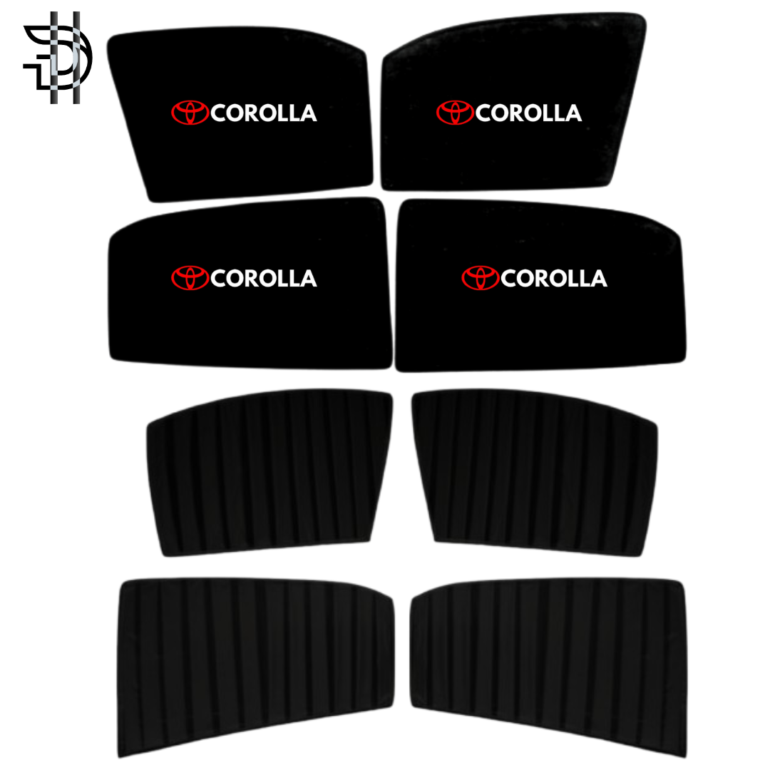 Toyota Corolla New Model 2014–2015 Double Layer Sunshades | Custom Fit – 4pcs Set
