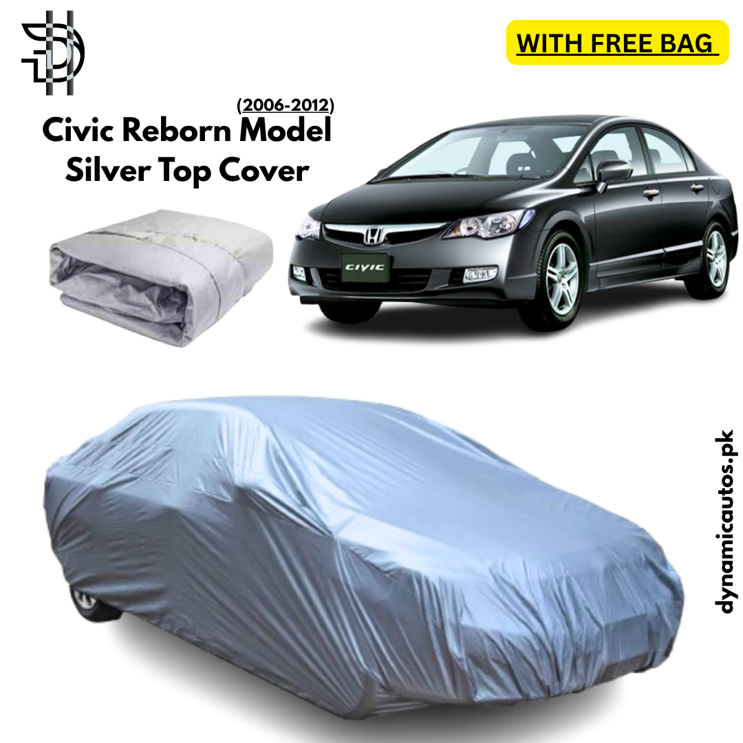 Honda Civic Reborn Old Model 2006–2012 Silver Parachute Top Cover | Custom Fit – Dust & Weather Protection