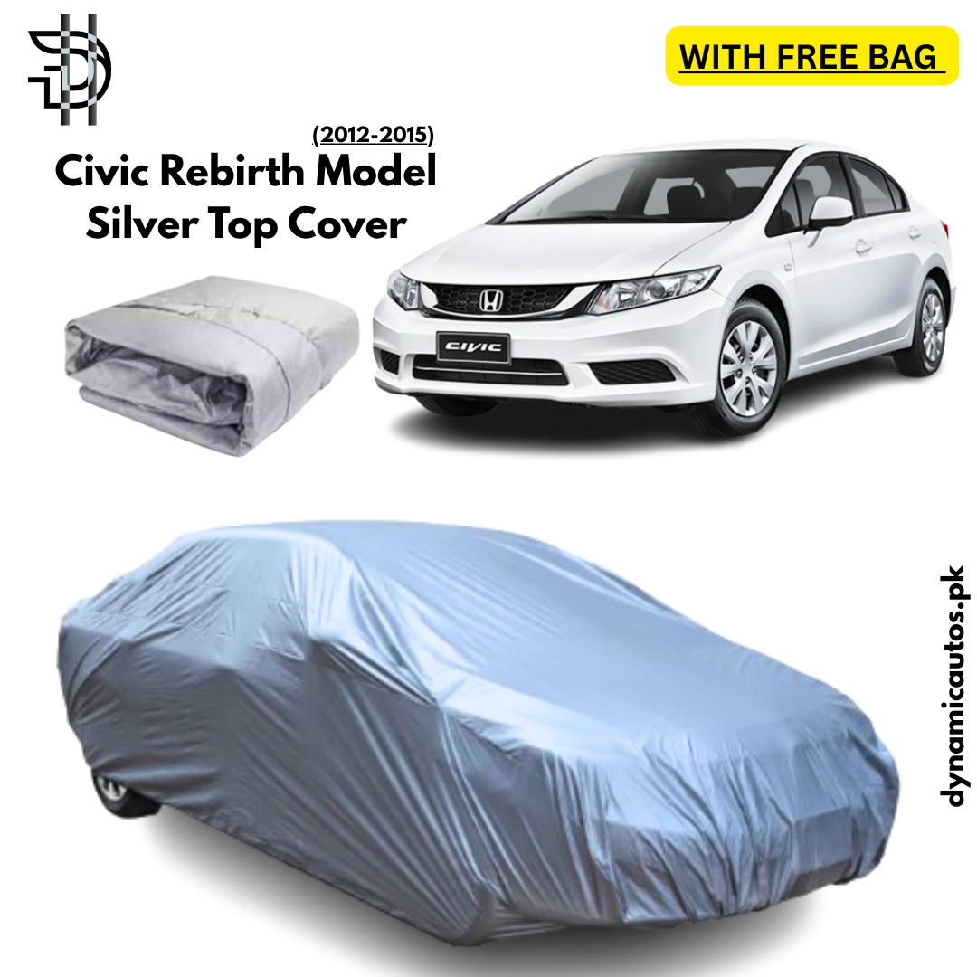 Honda Civic Rebirth Old Model 2012–2015 Silver Parachute Top Cover | Custom Fit – Dust & Weather Protection