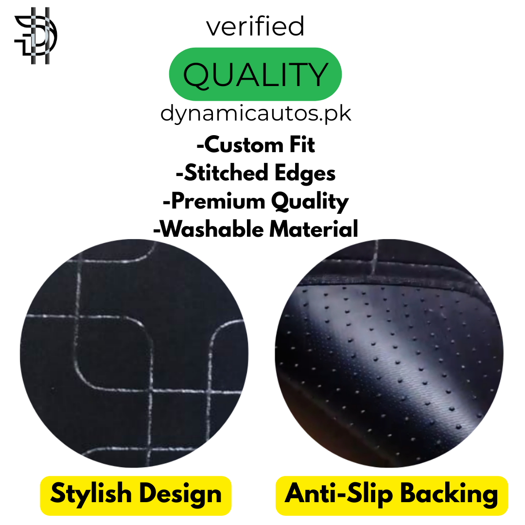 Suzuki Alto 2019-2026 New Model Carpet Floor Mats | Custom Fit, Anti-Slip, Washable, Stylish Design | Premium Quality | Different Color Options Available – 3Pcs Set