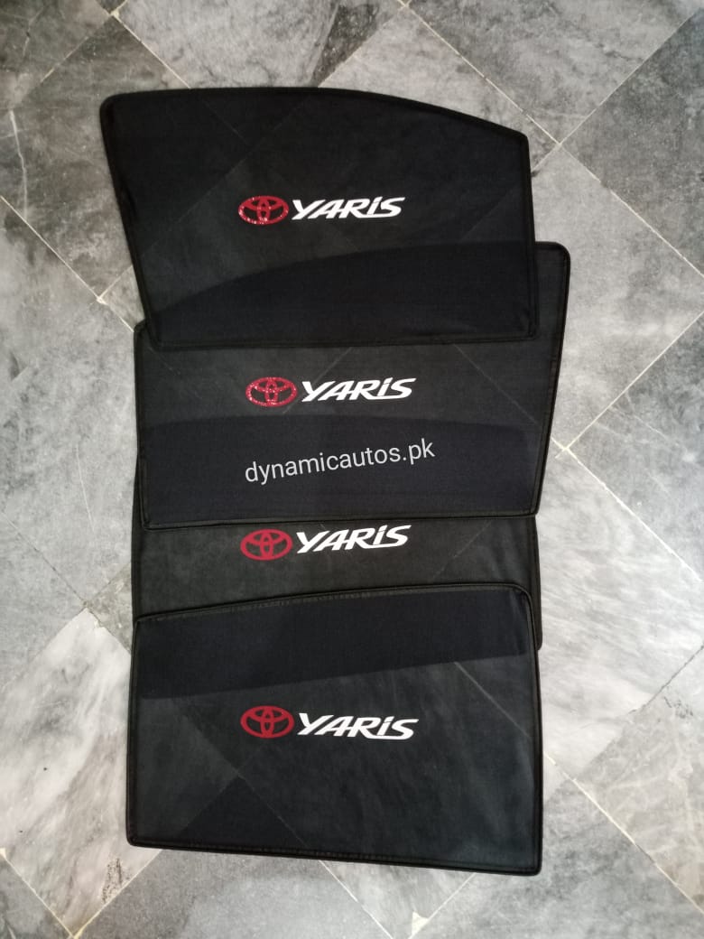 Hyundai Santro 2003–2014 Custom Fit Side Sunshades with Logo | 4pcs Set | Heat & Privacy Protection