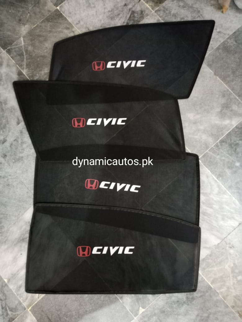 Honda Civic Reborn 2006–2012 Old Model Custom Fit Side Sunshades | 4pcs Car Window Shades – Heat & Privacy Protection