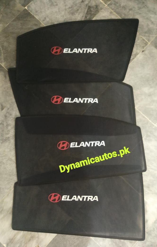 Hyundai Elantra 2021–2024 Side Window Sunshades | Custom Fit – 4Pcs Set | Heat Protection & Privacy