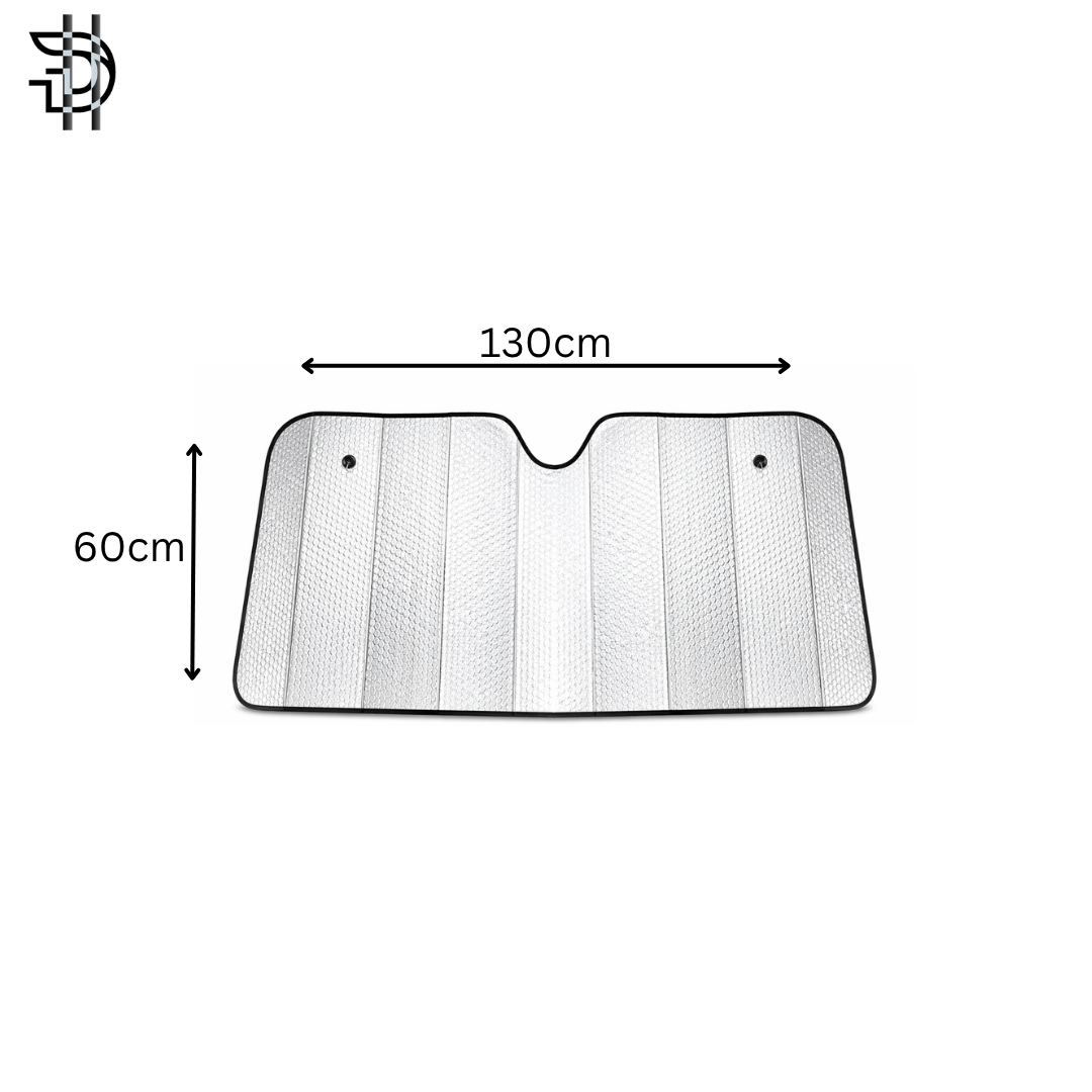 Universal Car Windscreen Sunshade | UV Block Visor | Double Sided Aluminium Foil Front Sunshade for Cars | Heat Protection | Car Front Screen Sunshade